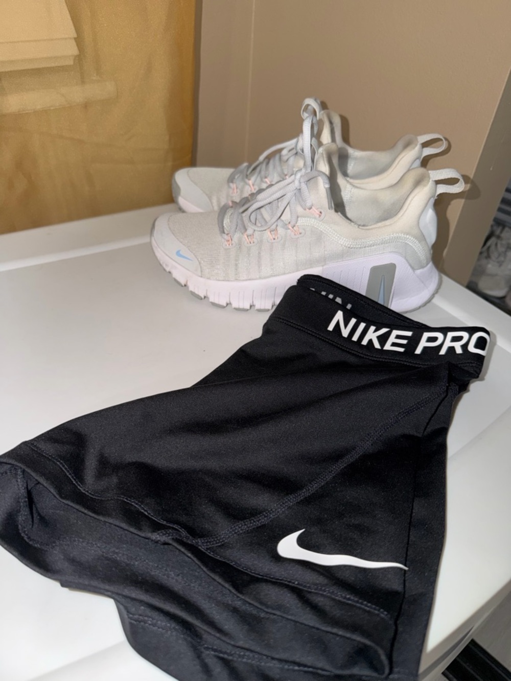 Women’s Nike Free Metcon and Nike DRI-FIT shorts